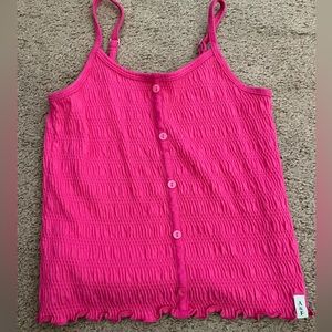 Vibrant colored Barbie inspired pink top. Like new